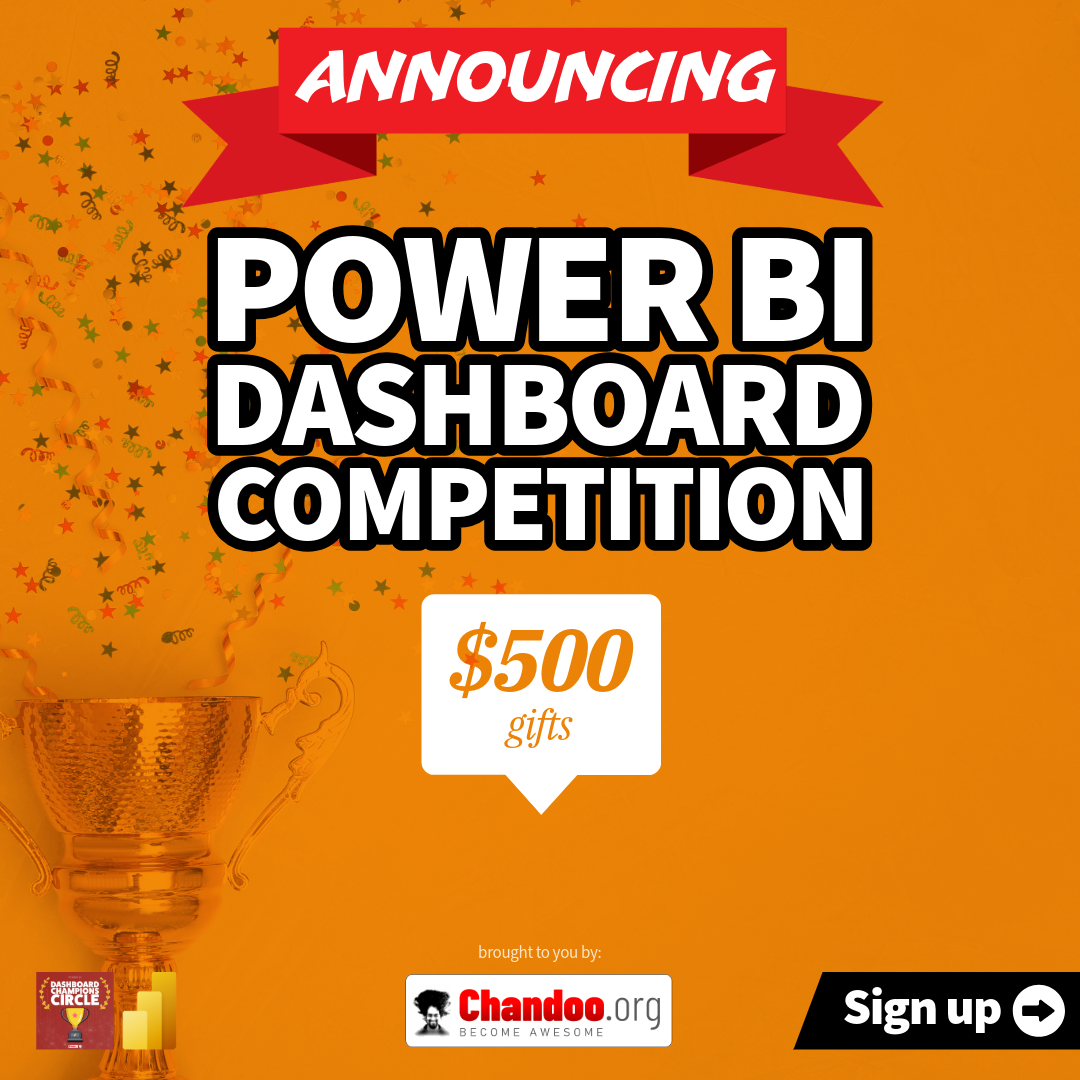 Announcing Power BI Dashboard Contest (win $500 prizes!)